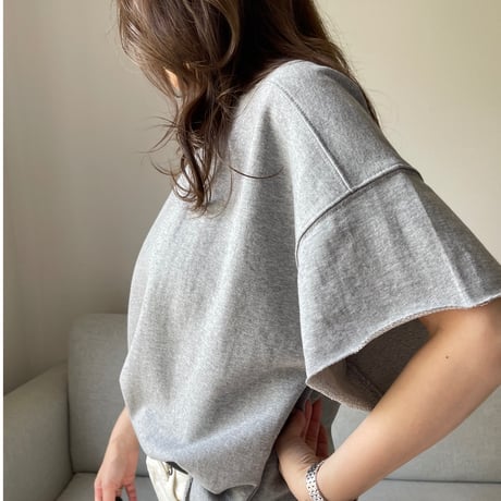Cropped sweat tops(Gray)