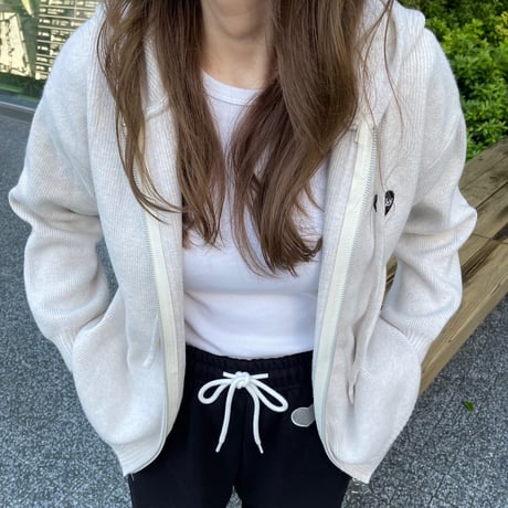 Heart knit foodie (Beige)