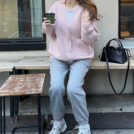 Basic pocket cardigan(Pink)