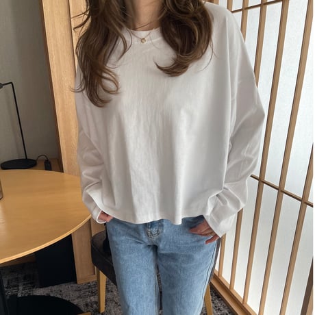 Over size long t-shirts(White)