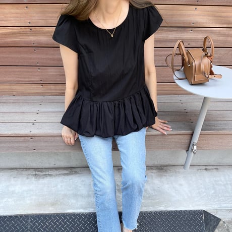 Feminine balloon tops(Black)