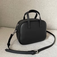 Leather mini square bag(Black)