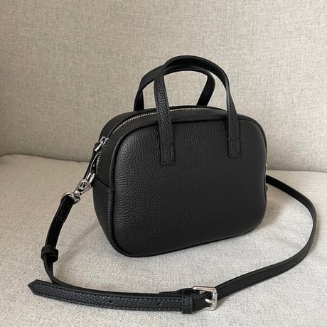 Leather mini square bag(Black)