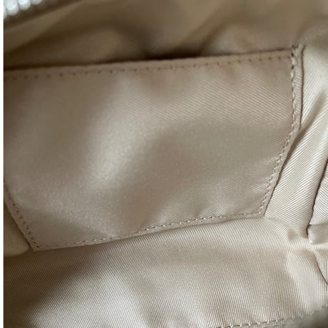 Leather mini pochette(Greige)