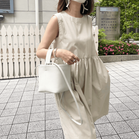 【Original】Volume onepiece(beige)