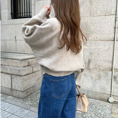 Wide sleeve knit(Oatmeal)