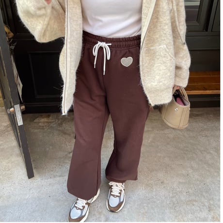 Heart sweat pants (Brown)
