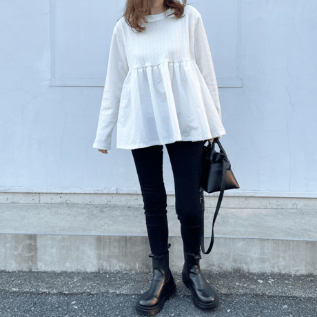 Volume flare pullover (White)