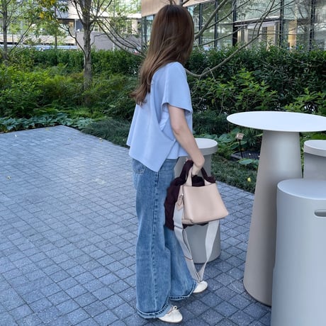 Knit cape cardigan(Blue)