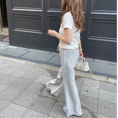 Soft flare sweat pants(Gray)