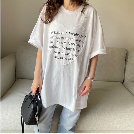 Heart over t-shirts(White)