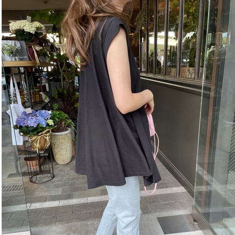 Wide flare cutsew(Black)