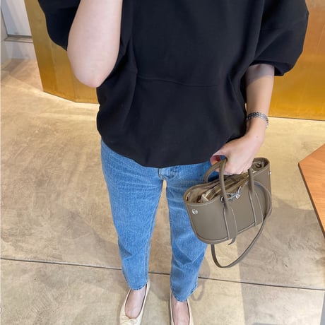 Leather mini tote bag(toupe)