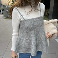 Wool knit camisole (Light gray)
