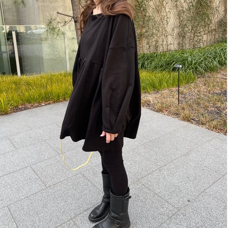 Square neck mini onepiece(Black)