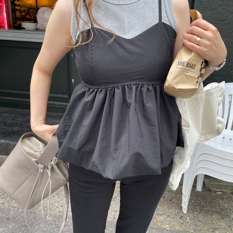 Camisole balloon tops(Black)