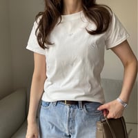 Heart basic t-shirts(White)