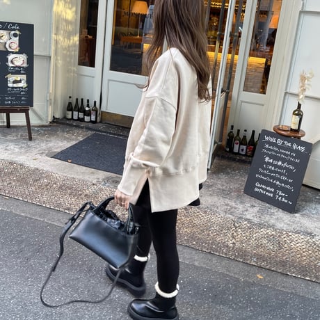 Slit design sweat(Beige)