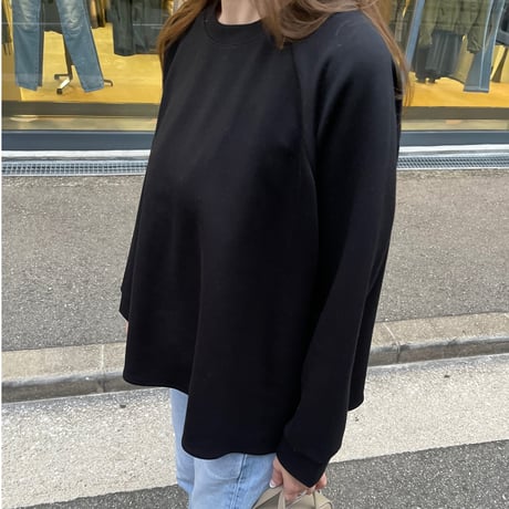 Flare slit sweat(Black)