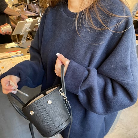 Fleece wide pullover(Navy)