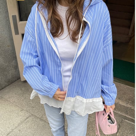 Frill foodie jamper(Blue)