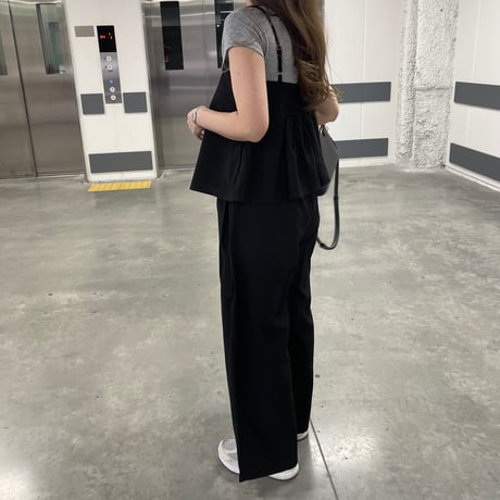 Flare camisole setup(Black)