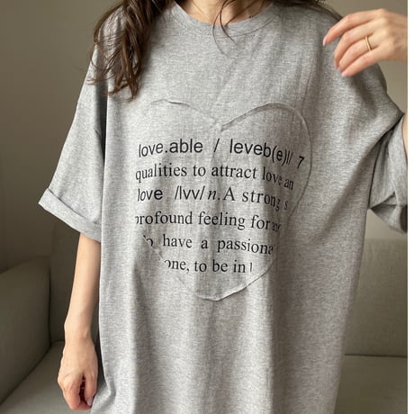 Heart over t-shirts(Gray)