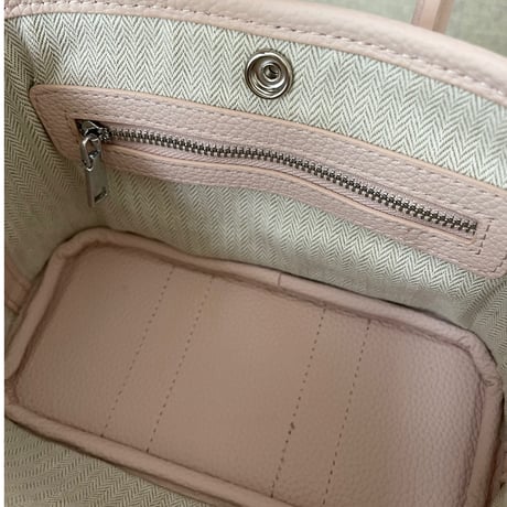 Leather mini tote bag(Baby pink)付属ポーチなし
