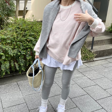 Boader long t-shirts (Pink)