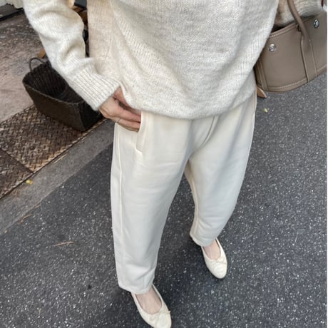 Taperd sweat pants(Ivory)