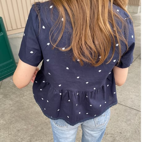 Shirring heart tops