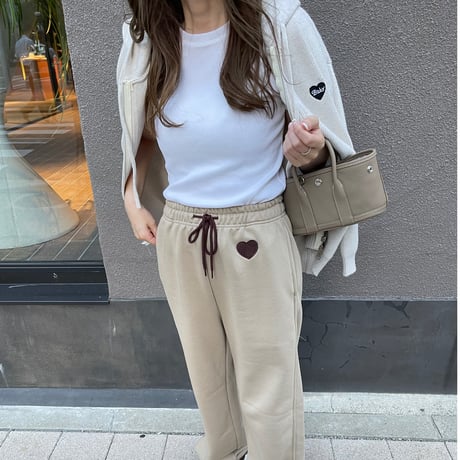 Heart knit foodie (Beige)