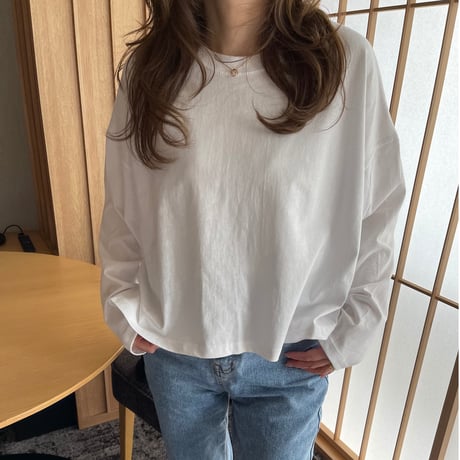 Over size long t-shirts(White)