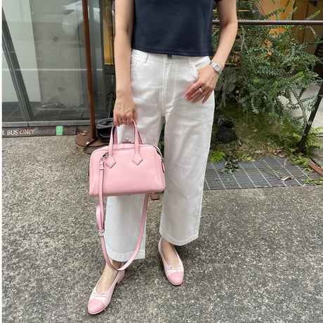 Cotton stretch ankle pants(White)