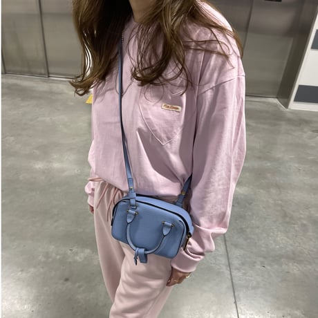 Heart pocket long t-shirts(Pink)