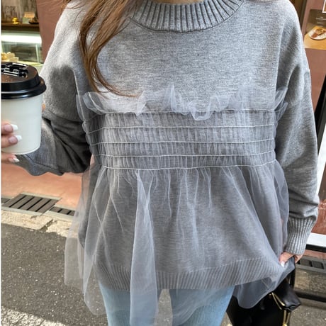 Feminine knit(Gray)