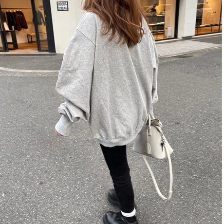 Volume sleeve sweat (Gray)