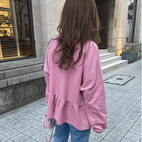 Teard flare sweat(Pink)