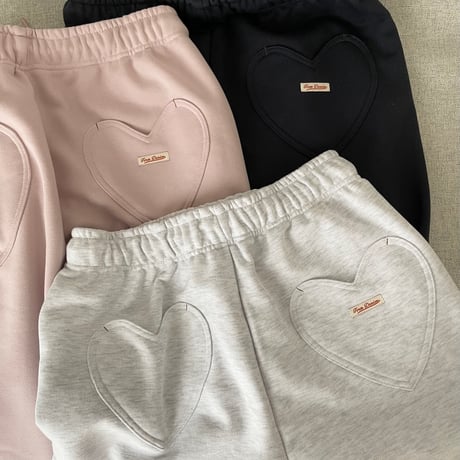 Heart pocket sweat pants(Navy)
