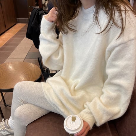 Wool long knit(lvory)
