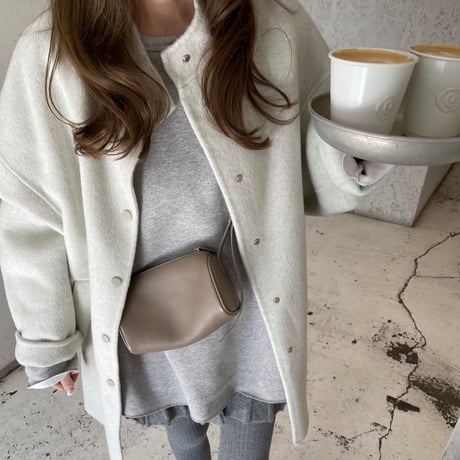 【Hand made】Wool 100% Over coat(Ivory)