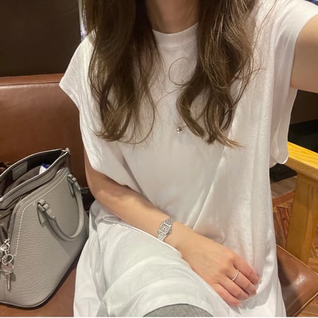 Cotton wide mini onepiece(White)