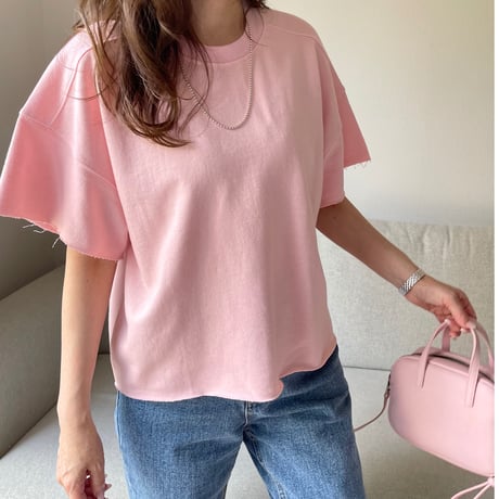 Cropped sweat tops(Pink)