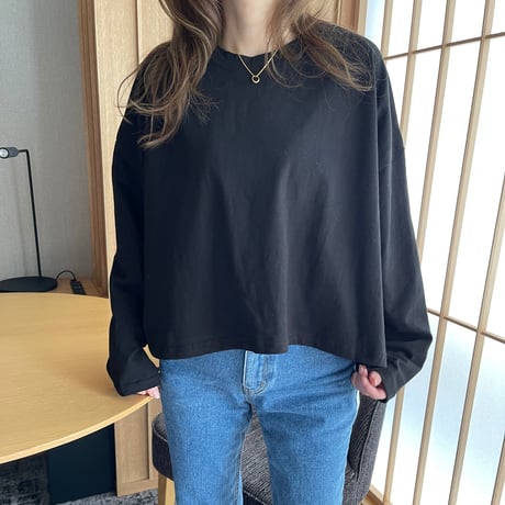 Over size long t-shirts(Black)
