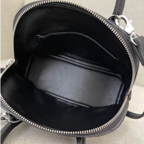 Leather mini sholder bag(Black)