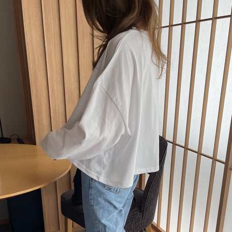Over size long t-shirts(White)