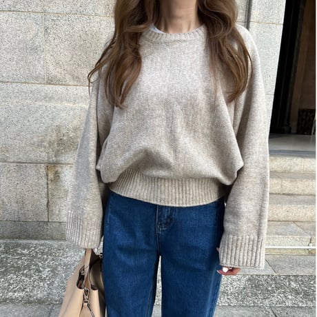 Wide sleeve knit(Oatmeal)