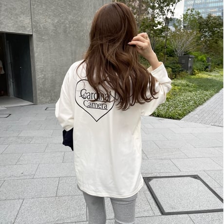 Print long t-shirts(Ivory)