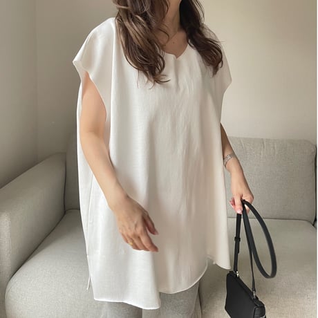 Cutoff sweat mini onepiece(White)