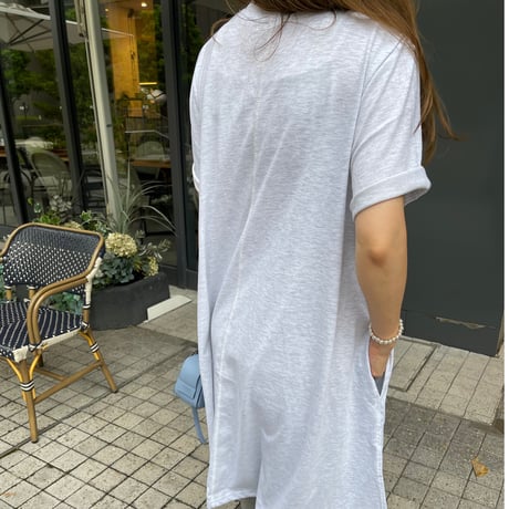 Cotton flare onepiece(Light gray)